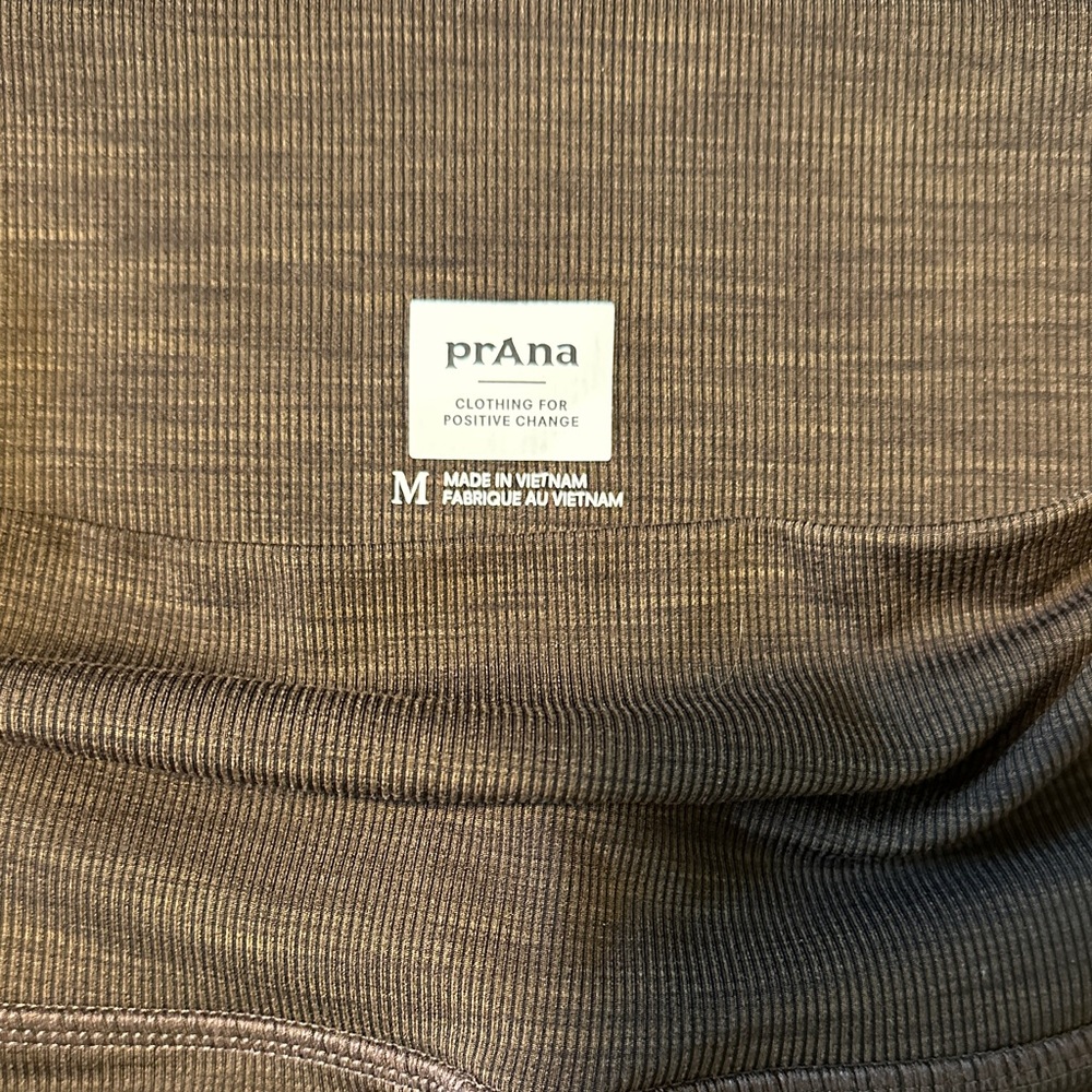 Prana Women’s Becksa Ribbed Brown Leggings with Pockets - Picture 2 of 7